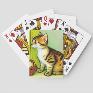 Illustratie  tabby Cat Pokerkaarten