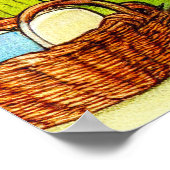 Illustratie  tabby Cat Poster (Hoek)