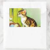Illustratie  tabby Cat Rechthoekige Sticker (Tas)