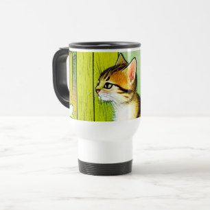 Illustratie  tabby Cat Reisbeker