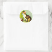 Illustratie tabby Cat Ronde Sticker (Tas)