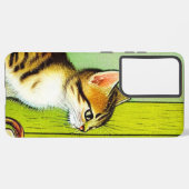 Illustratie  tabby Cat Samsung Galaxy Hoesje (Linkerkant)