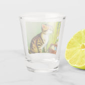 Illustratie  tabby Cat Shot Glas (Achterkant)