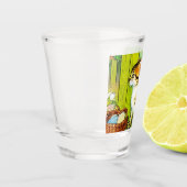 Illustratie  tabby Cat Shot Glas (Links)