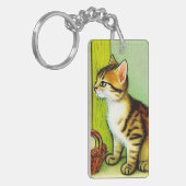 Illustratie tabby Cat Sleutelhanger (Voorkant Links)
