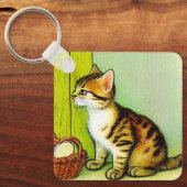 Illustratie tabby Cat Sleutelhanger (Voorkant)