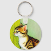 Illustratie  tabby Cat Sleutelhanger (Voorkant)