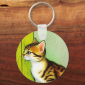 Illustratie  tabby Cat Sleutelhanger (Voorkant)