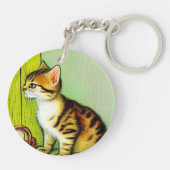 Illustratie  tabby Cat Sleutelhanger (Achterkant)