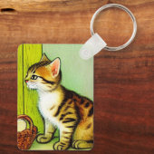 Illustratie  tabby Cat Sleutelhanger (Achterkant)