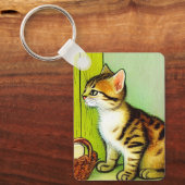 Illustratie  tabby Cat Sleutelhanger (Voorkant)