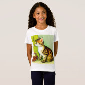 Illustratie  tabby Cat T-shirt (Voorkant volledig)