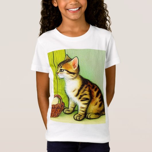 Illustratie  tabby Cat T-shirt (Voorkant)