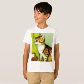 Illustratie  tabby Cat T-shirt (Voorkant volledig)