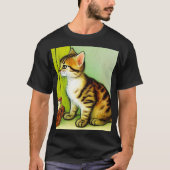 Illustratie tabby Cat T-shirt (Voorkant)