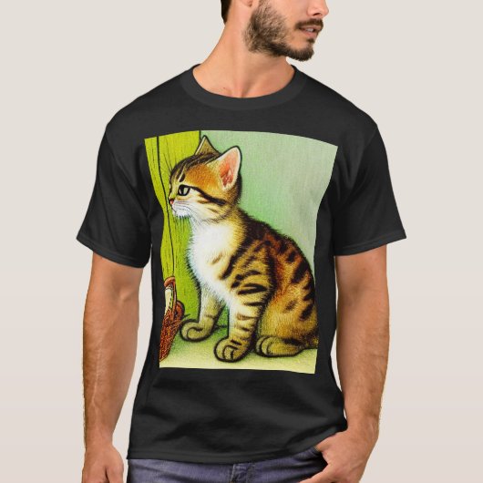 Illustratie  tabby Cat T-shirt (Voorkant)