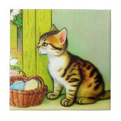 Illustratie  tabby Cat Tegeltje (Voorkant)