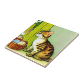 Illustratie  tabby Cat Tegeltje (Zijkant)