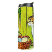 Illustratie  tabby Cat Thermosbeker (Gedraaid links)