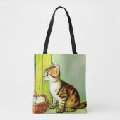 Illustratie tabby Cat Tote Bag (Voorkant)
