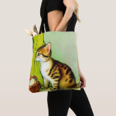 Illustratie  tabby Cat Tote Bag (Dichtbij)