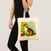 Illustratie tabby Cat Tote Bag (Voorkant (product))