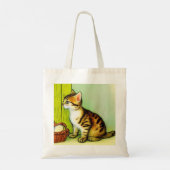 Illustratie tabby Cat Tote Bag (Achterkant)