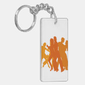 Illustratie Tango Dancers Sleutelhanger (Voorkant Links)