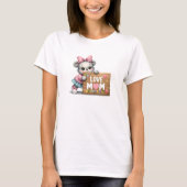 Illustratie teddybeer met hart teken liefde mam t-shirt (Voorkant)