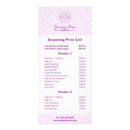 Illustratie tekenfilm Dog voor grooming Reclamekaart