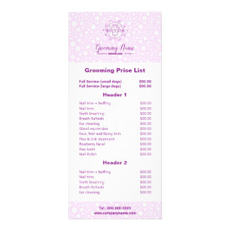 Illustratie tekenfilm Dog voor grooming Reclamekaart