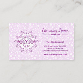 Illustratie tekenfilm Dog voor grooming Visitekaartje