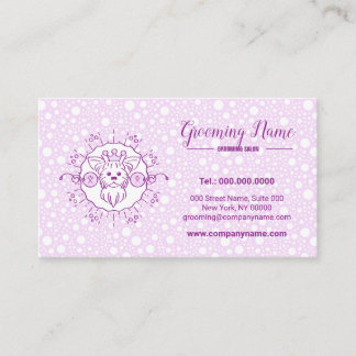 Illustratie tekenfilm Dog voor grooming Visitekaartje