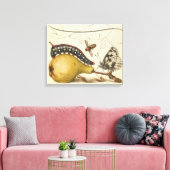 Illustratie ter illustratie van de insekte van vli canvas afdruk (Insitu (Woonkamer))