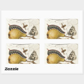 Illustratie ter illustratie van de insekte van vli rechthoekige sticker (Vel)