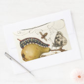 Illustratie ter illustratie van de insekte van vli rechthoekige sticker (Envelop)