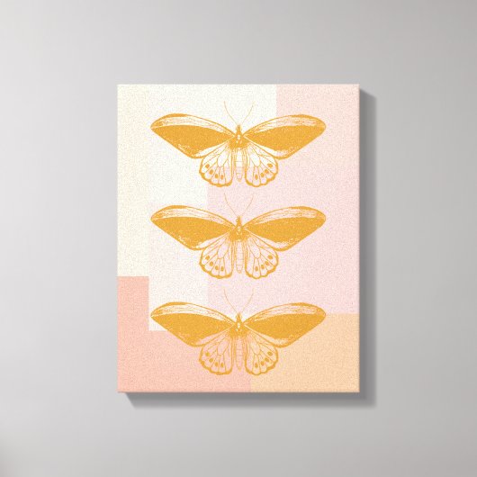 Illustratie ter illustratie van de Natuur vlinder  Canvas Afdruk (Voorkant)