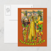  illustratie Thanksgiving Feestdagenkaart (Voorkant / Achterkant)