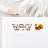 Illustratie Thanksgiving Fun Turkey Illustration Etiket (Insitu)