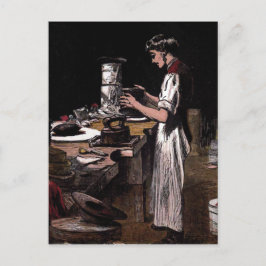 illustratie "The Hatmaker" Briefkaart