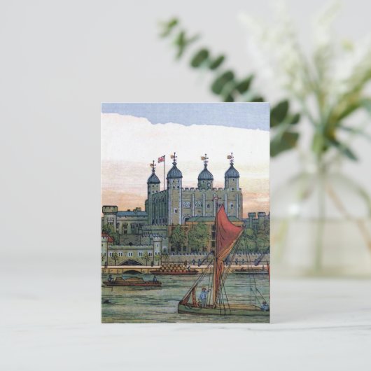  illustratie "The Tower of London" Briefkaart (Staand voorkant)