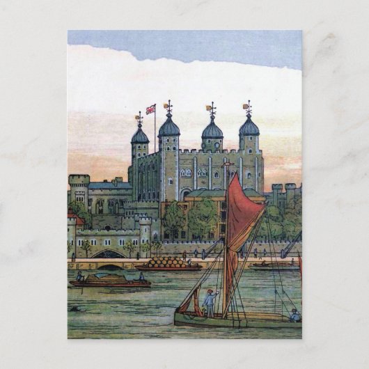  illustratie "The Tower of London" Briefkaart (Voorkant)