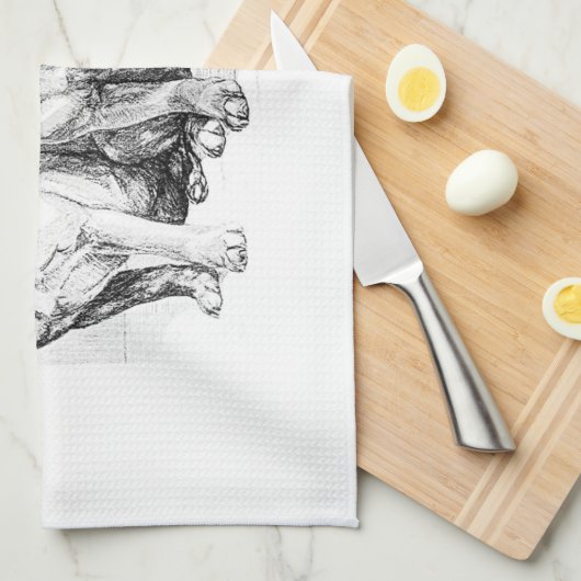 illustratie theedoek (Quarter Fold)