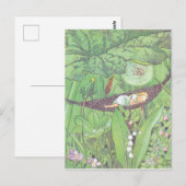  illustratie Thumbelina door Elsa Beskow Briefkaart (Voorkant / Achterkant)