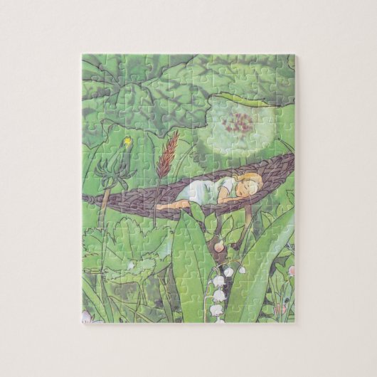  illustratie Thumbelina door Elsa Beskow Legpuzzel (Verticaal)