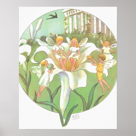  illustratie Thumbelina door Elsa Beskow Poster (Voorkant)