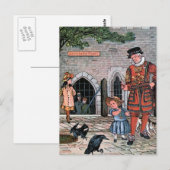  illustratie "Tower of London Ravens" Briefkaart (Voorkant / Achterkant)