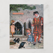  illustratie "Tower of London Ravens" Briefkaart (Voorkant)