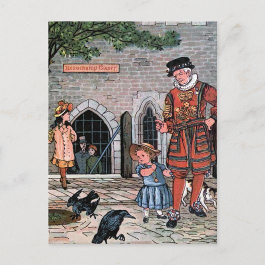  illustratie "Tower of London Ravens" Briefkaart (Voorkant)