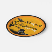 Illustratie trick or treat Owl & Skulls Papieren Bordje (Gekanteld)